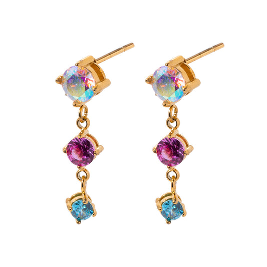 Iris Gold Drop Earrings