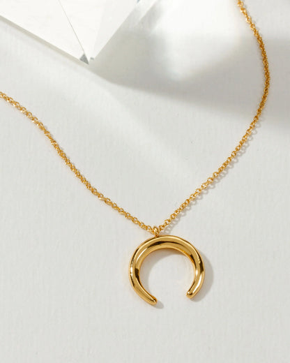 Crescent Horn Charm Necklace