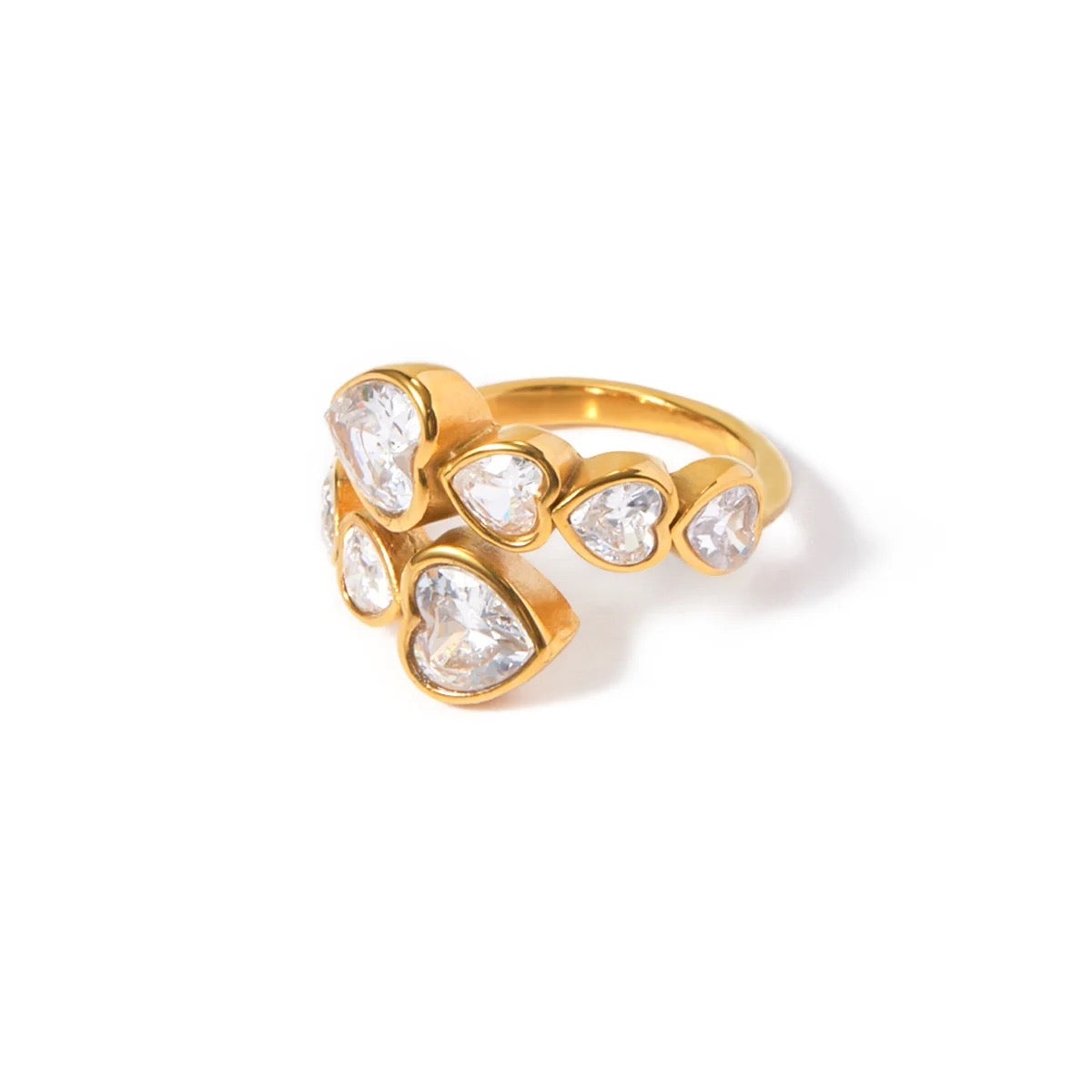 Golden Hearts Ring